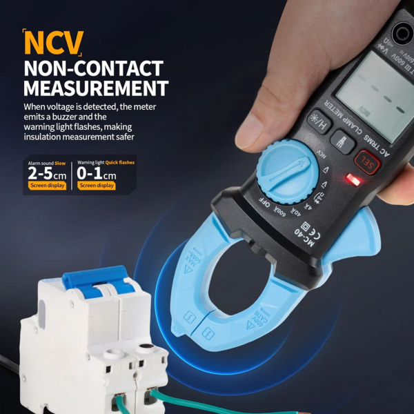 Фото - FNIRSI MC-40 струмові (токові) кліщі / мультметр, 600V 600A AC/DC, True RMS