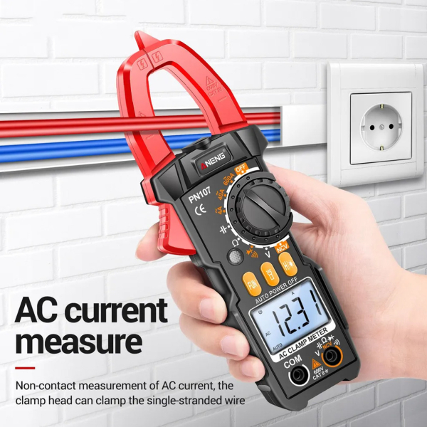 Фото - Струмові (токові) кліщі Aneng PN107 600V AC/DC Voltage, 600A AC Current, NCV, мультиметр, LCD з підсвіткою