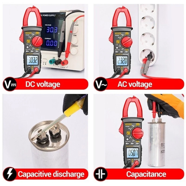 Фото - Струмові (токові) кліщі Aneng PN200 600V AC/DC Voltage, 600A AC/DC Current, NCV, мультиметр, LCD дисплей