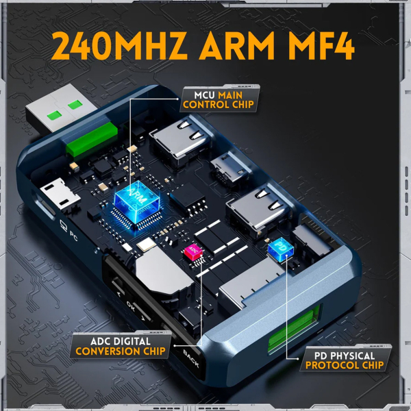 Фото - FNIRSI FNB48P USB тестер цифровий (струм / напруга / потужність / енергія) з Bluetooth