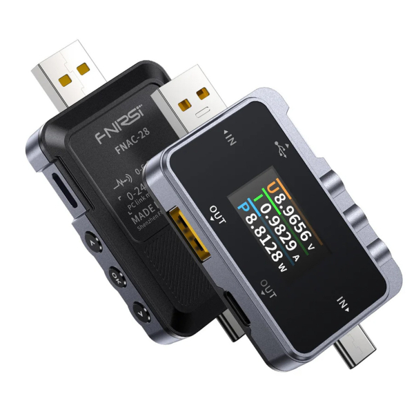 Фото - FNIRSI FNAC-28 USB тестер цифровий (струм/напруга/потужність)