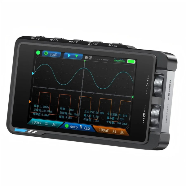 Фото - FNIRSI DS215H, 2 щупи, 50MHz*2 осцилограф / генератор сигналів, стандартна комплектація