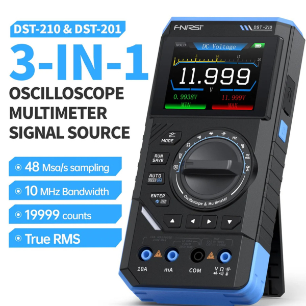 Фото - FNIRSI DST-210, цифровий мультиметр / портативний осцилограф 10 МГц / генератор сигналів / 19999 Count Smart професійний тестер TR