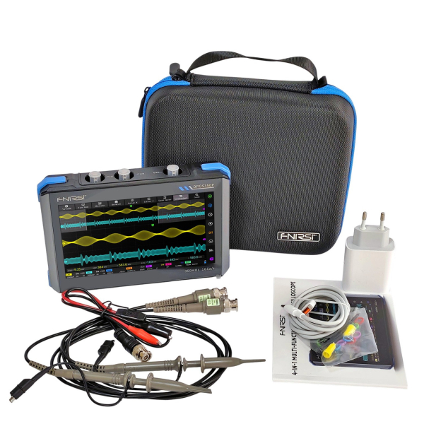 Фото - FNIRSI DPOS350P 4-в-1, 2 щупи, 350MHz*2 планшетний осцилограф / генератор сигналів / аналізатор спектру / аналізатор частотної хар