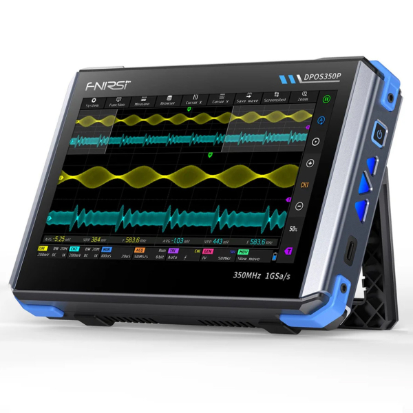 Фото - FNIRSI DPOS350P 4-в-1, 2 щупи, 350MHz*2 планшетний осцилограф / генератор сигналів / аналізатор спектру / аналізатор частотної хар