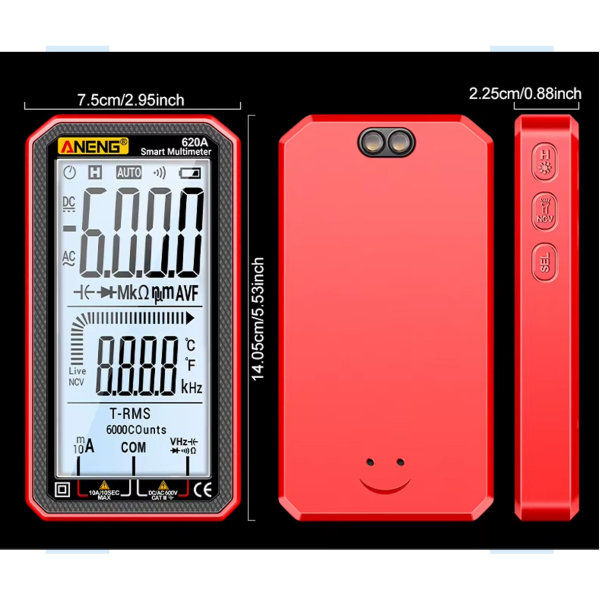 Фото - Мультиметр Aneng 620A 600V AC/DC Voltage, 10A AC/DC Current, NCV, LCD з підсвіткою, True RMS, Smart