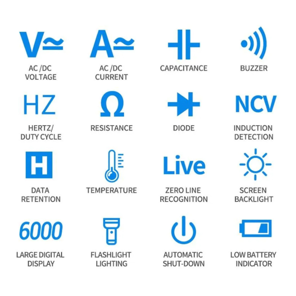 Фото - Мультиметр Aneng 620A 600V AC/DC Voltage, 10A AC/DC Current, NCV, LCD з підсвіткою, True RMS, Smart