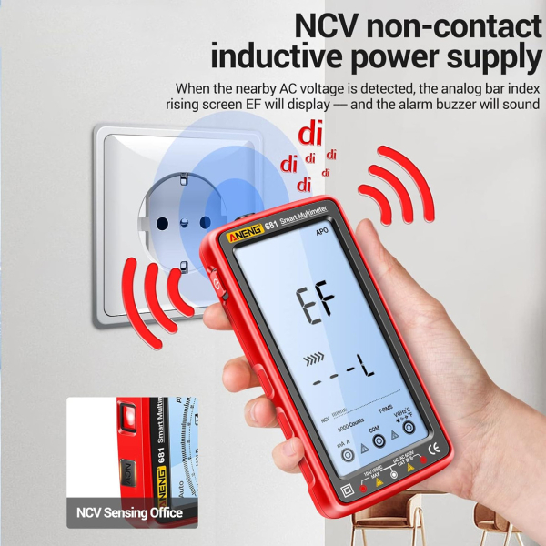Фото - Мультиметр Aneng 681 750V AC/ 1000V DC Voltage, 10A AC/DC Current, NCV, LCD з підсвіткою, True RMS, Smart