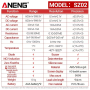 Мультиметр Aneng SZ02 1000V AC/DC Voltage, 10A AC/DC Current, NCV, LCD з підсвіткою, True RMS, Smart