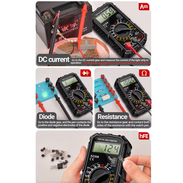 Фото - Мультиметр Aneng SZ308 750V AC/1000V DC Voltage, 10A DC Current, NCV, LCD з підсвіткою
