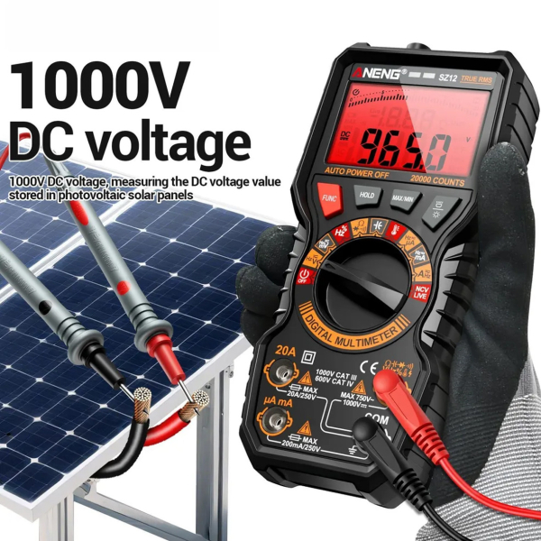 Фото - Мультиметр Aneng SZ12 750V AC/ 1000V DC Voltage, 20A AC/DC Current, NCV, LCD з підсвіткою, True RMS,