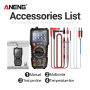 Мультиметр Aneng SZ11 750V AC/ 1000V DC Voltage, 20A AC/DC Current, NCV, LCD з підсвіткою, True RMS
