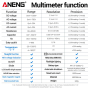 Мультиметр Aneng SZ11 750V AC/ 1000V DC Voltage, 20A AC/DC Current, NCV, LCD з підсвіткою, True RMS