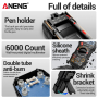 Мультиметр Aneng SZ11 750V AC/ 1000V DC Voltage, 20A AC/DC Current, NCV, LCD з підсвіткою, True RMS