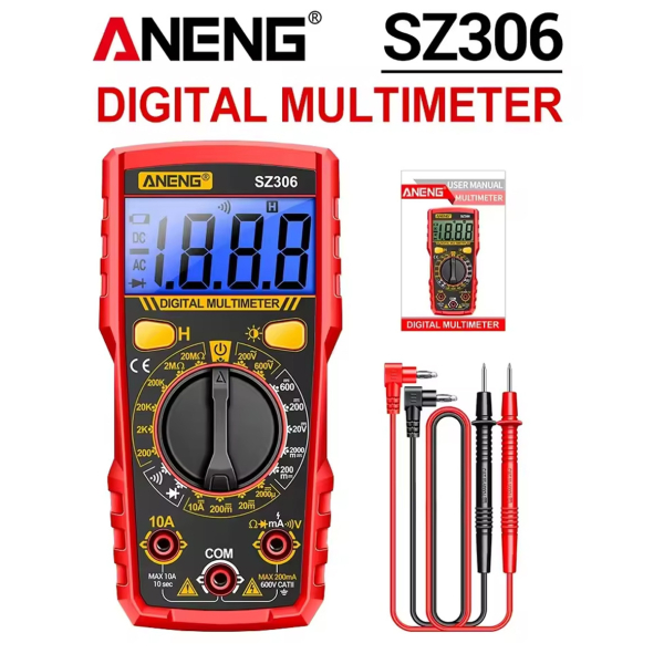 Фото - Мультиметр Aneng SZ306 600V AC/DC Voltage, 10A DC Current, LCD з підсвіткою