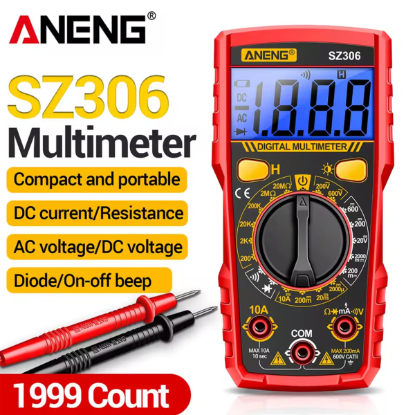 Фото - Мультиметр Aneng SZ306 600V AC/DC Voltage, 10A DC Current, LCD з підсвіткою