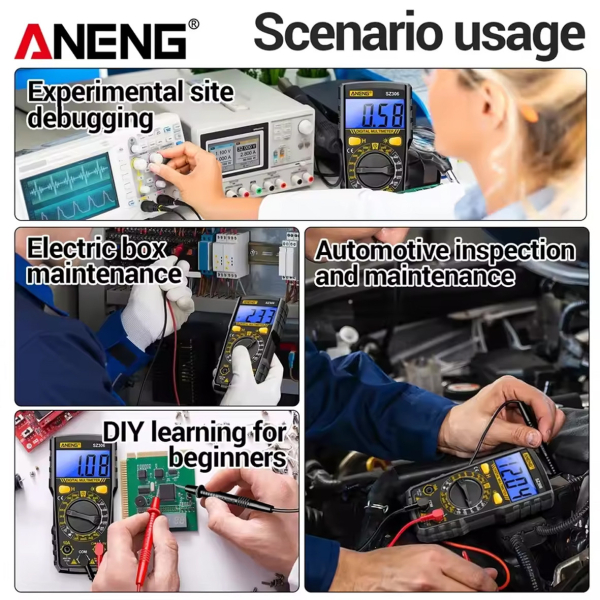 Фото - Мультиметр Aneng SZ306 600V AC/DC Voltage, 10A DC Current, LCD з підсвіткою