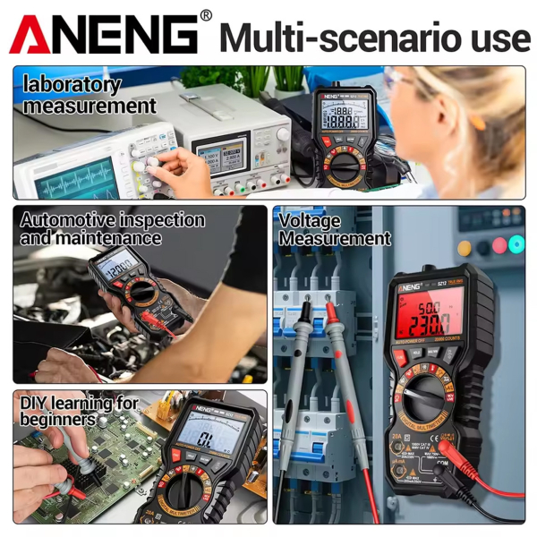 Фото - Мультиметр Aneng SZ12 750V AC/ 1000V DC Voltage, 20A AC/DC Current, NCV, LCD з підсвіткою, True RMS,