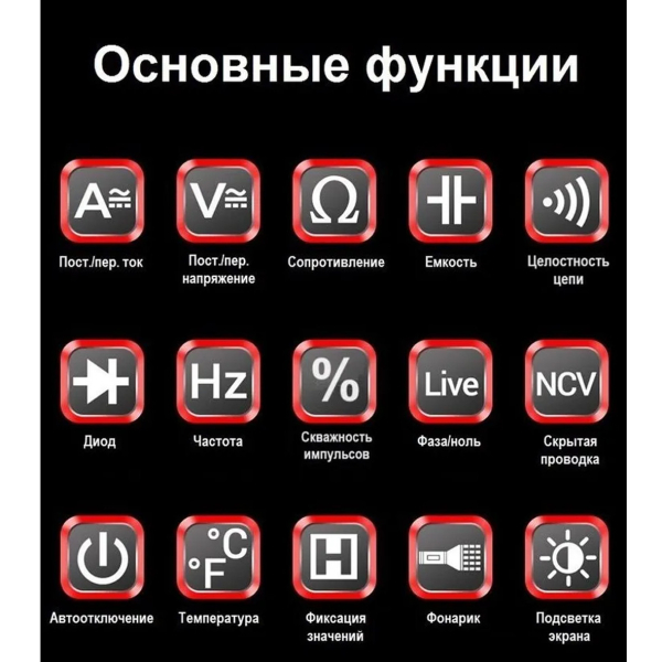 Фото - Мультиметр Aneng 616 600V AC/DC Voltage, 10A AC/DC Current, NCV, LCD з підсвіткою, True RMS, Smart