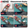 Струмові (токові) кліщі Aneng PN109 600V AC/DC Voltage, 600A AC Current, NCV, мультиметр, LCD з підсвіткою, 2 батарейки ААА (в ком