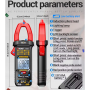 Струмові (токові) кліщі Aneng PN135 600V AC/DC Voltage, 600A AC Current, NCV, мультиметр, LCD з підсвіткою, 2 батарейки ААА (в ком