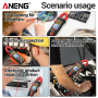 Струмові (токові) кліщі Aneng PN135 600V AC/DC Voltage, 600A AC Current, NCV, мультиметр, LCD з підсвіткою, 2 батарейки ААА (в ком