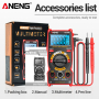 Мультиметр Aneng SZ309 600V AC/DC Voltage, 10A AC/DC Current, LCD з підсвіткою, TRUE RMS, 2 батарейки ААА (в комплекті не пост.)