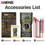 Мультиметр Aneng SZ818PRO 750V AC / 1000V DC Voltage, 10A AC/DC Current, LCD,, NCV, літієвий акумулятор 14500