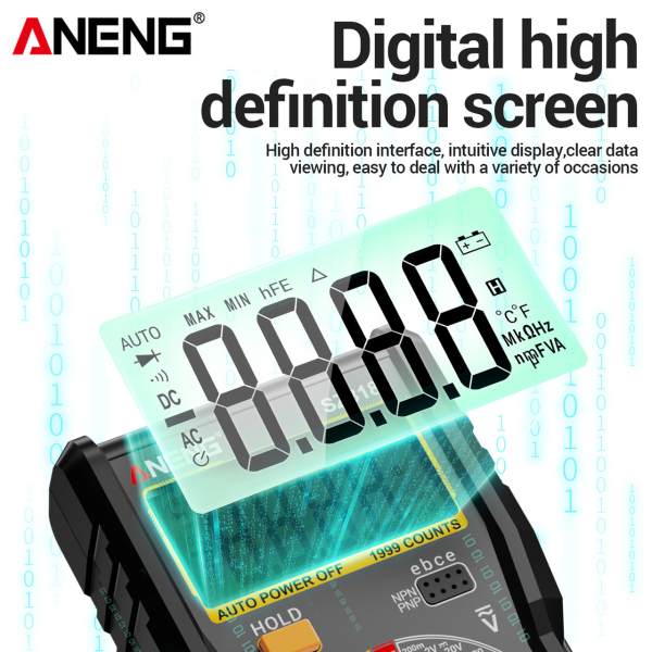 Фото - Мультиметр Aneng SZ818PRO 750V AC / 1000V DC Voltage, 10A AC/DC Current, LCD,, NCV, літієвий акумулятор 14500