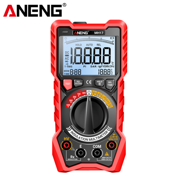 Фото - Тестер опору ізоляції-мультиметр Aneng MH17 1000V AC/ 750V DC Voltage, LCD з підсвіткою, TRUE RMS