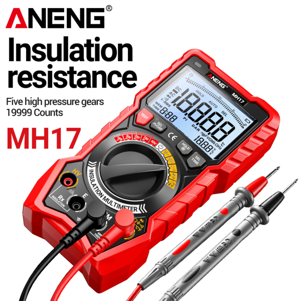 Фото - Тестер опору ізоляції-мультиметр Aneng MH17 1000V AC/ 750V DC Voltage, LCD з підсвіткою, TRUE RMS