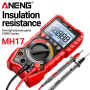 Тестер опору ізоляції-мультиметр Aneng MH17 1000V AC/ 750V DC Voltage, LCD з підсвіткою, TRUE RMS