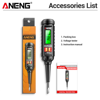 Фото - Цифровий тестер-індикатор ANENG B16 300V AC, NCV, LCD з підсв., 2 батарейки ААА (в комплекті не пост.)