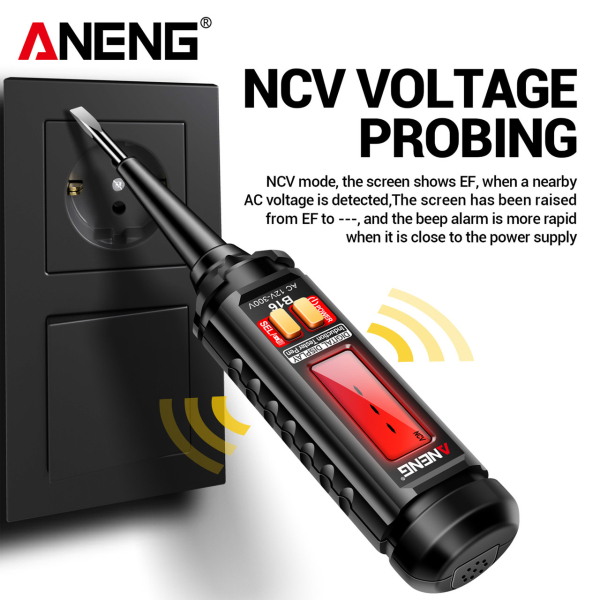 Фото - Цифровий тестер-індикатор ANENG B16 300V AC, NCV, LCD з підсв., 2 батарейки ААА (в комплекті не пост.)