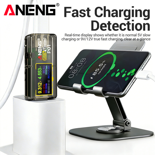 Фото - USB-тестер ANENG P01 з кольоровим інверсним екраном (VA)