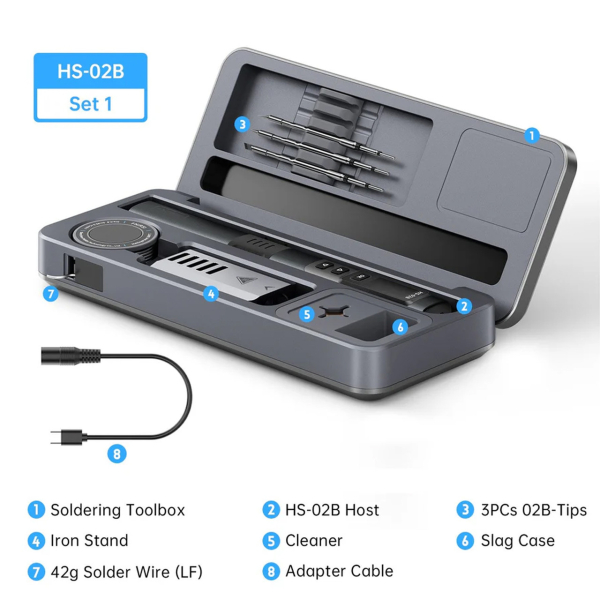 Фото - FNIRSI HS-02B box + 3 жала паяльная станция