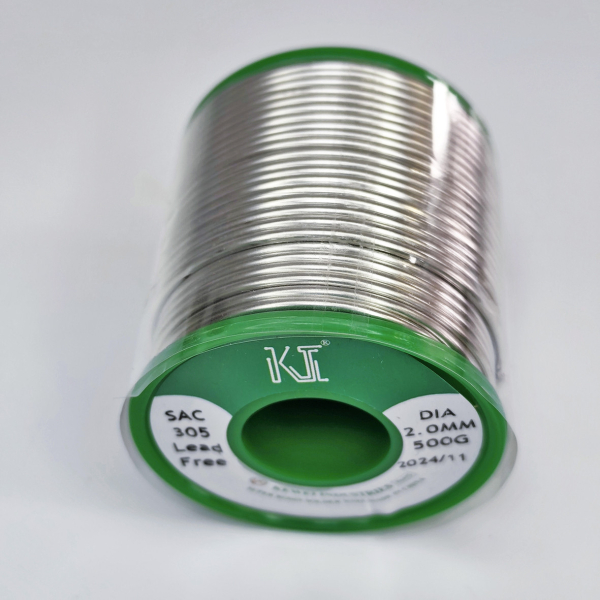 Фото - Припой Kewei Sn96.5Ag3.0Cu0.5 SAC305 (безсвинцевий зі сріблом) з флюсом діам. 2.0мм 500гр.