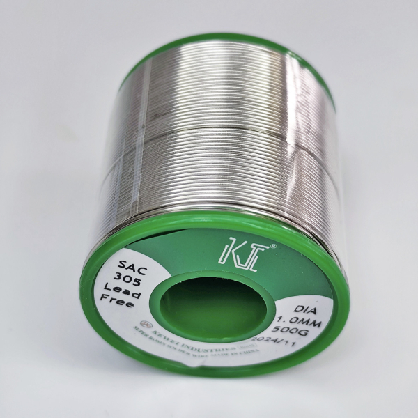 Фото - Припой Kewei Sn96.5Ag3.0Cu0.5 SAC305 (безсвинцевий зі сріблом) з флюсом діам. 1.0мм 500гр.