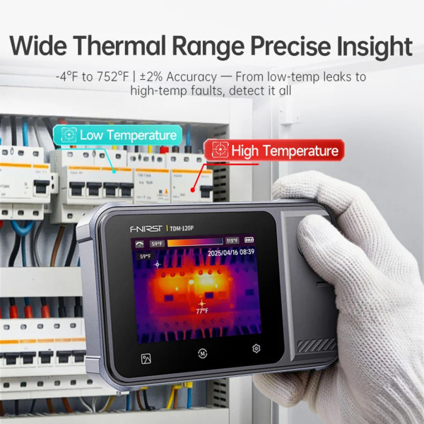 Фото - FNIRSI TDM-120P тепловізор / мультиметр TRUE RMS, 2-в-1