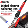 Електричний паяльник ANENG SL06 (60W), комплект 17 предметів, цифровий дисплей та терморегулятор