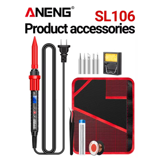 Фото - Електричний паяльник ANENG SL06 (60W), комплект 11 предметів, цифровий дисплей та терморегулятор